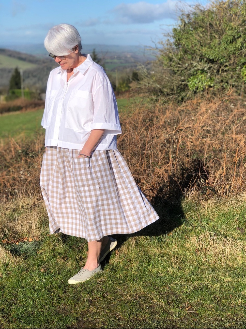 Handmade gingham skirt